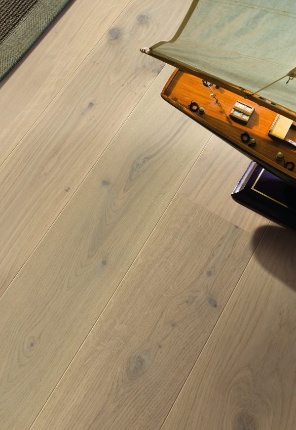 Trīsslāņu parkets Quick-Step Compact Oak cotton white matt COM1451