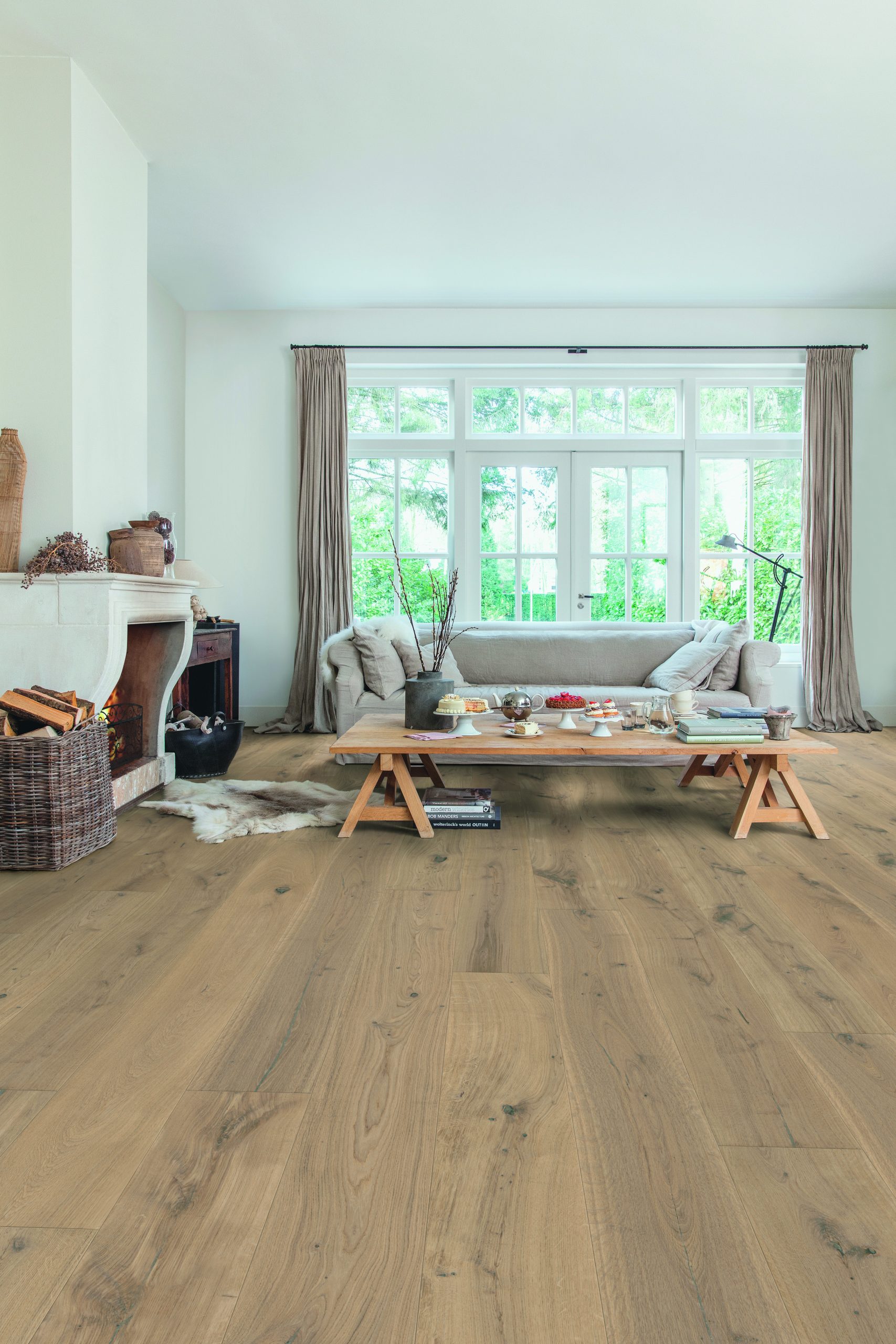 Three-layer parquet Quick-Step Massimo Cappuccino blonde oak extra matt MAS3566S
