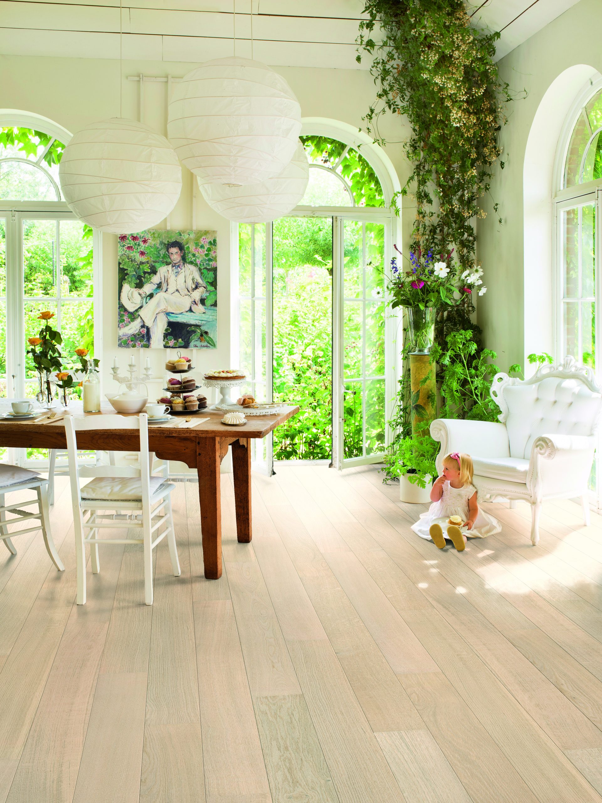 Three-layer parquet Quick-Step Palazzo Polar Oak Matt PAL1340S