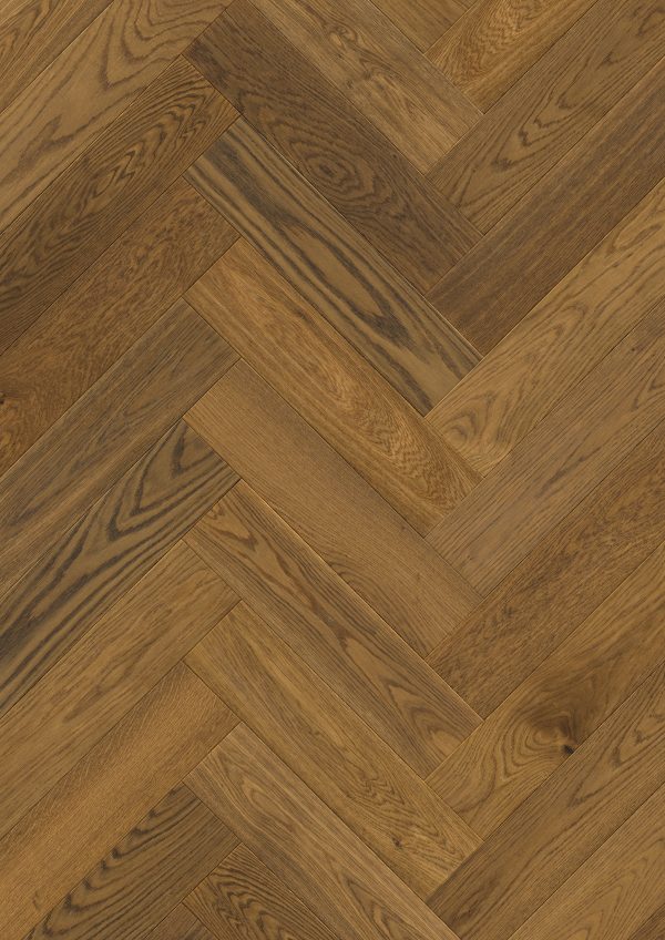 Three-layer parquet Quick-Step Disegno Cinnamon raw oak extra matt DIS4979S Topshot Herringbone